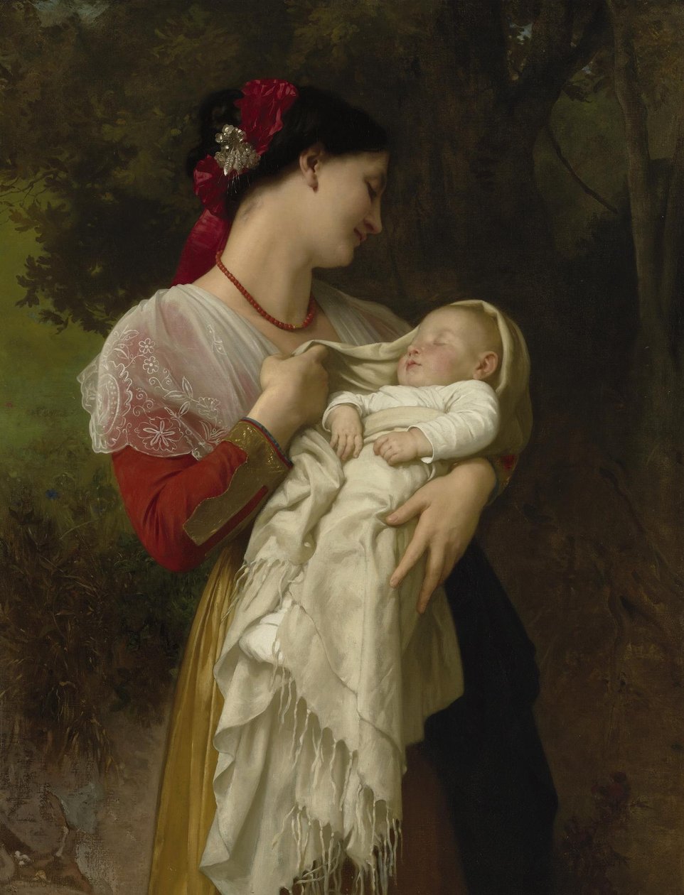anne hayranlığı by William Adolphe Bouguereau