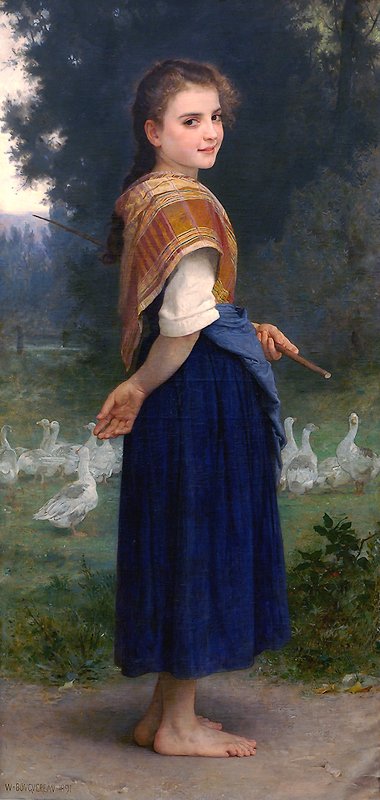 kaz kız by William Adolphe Bouguereau