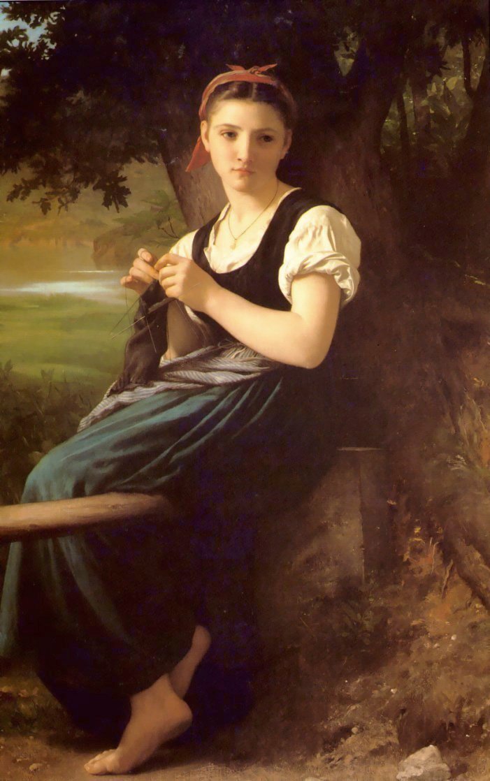 örgü kız by William Adolphe Bouguereau