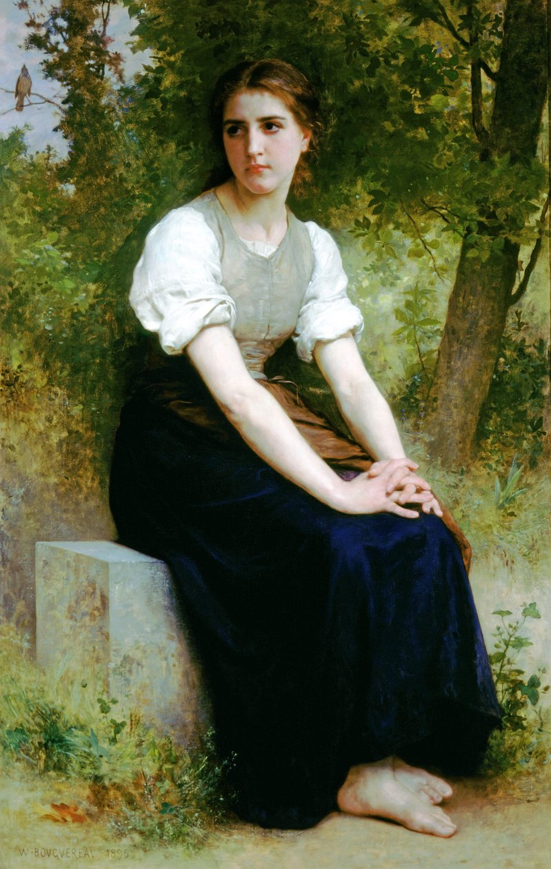 Bülbülün Şarkısı by William Adolphe Bouguereau