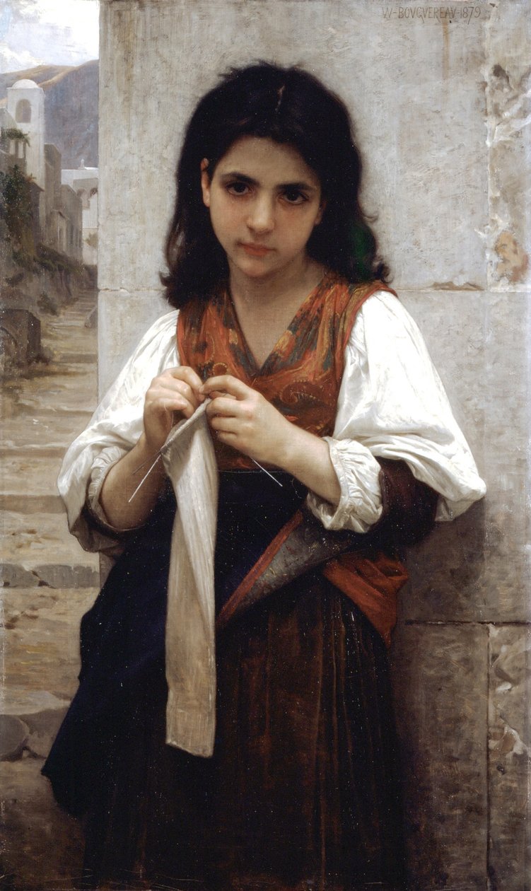 Örgü makinesi by William Adolphe Bouguereau