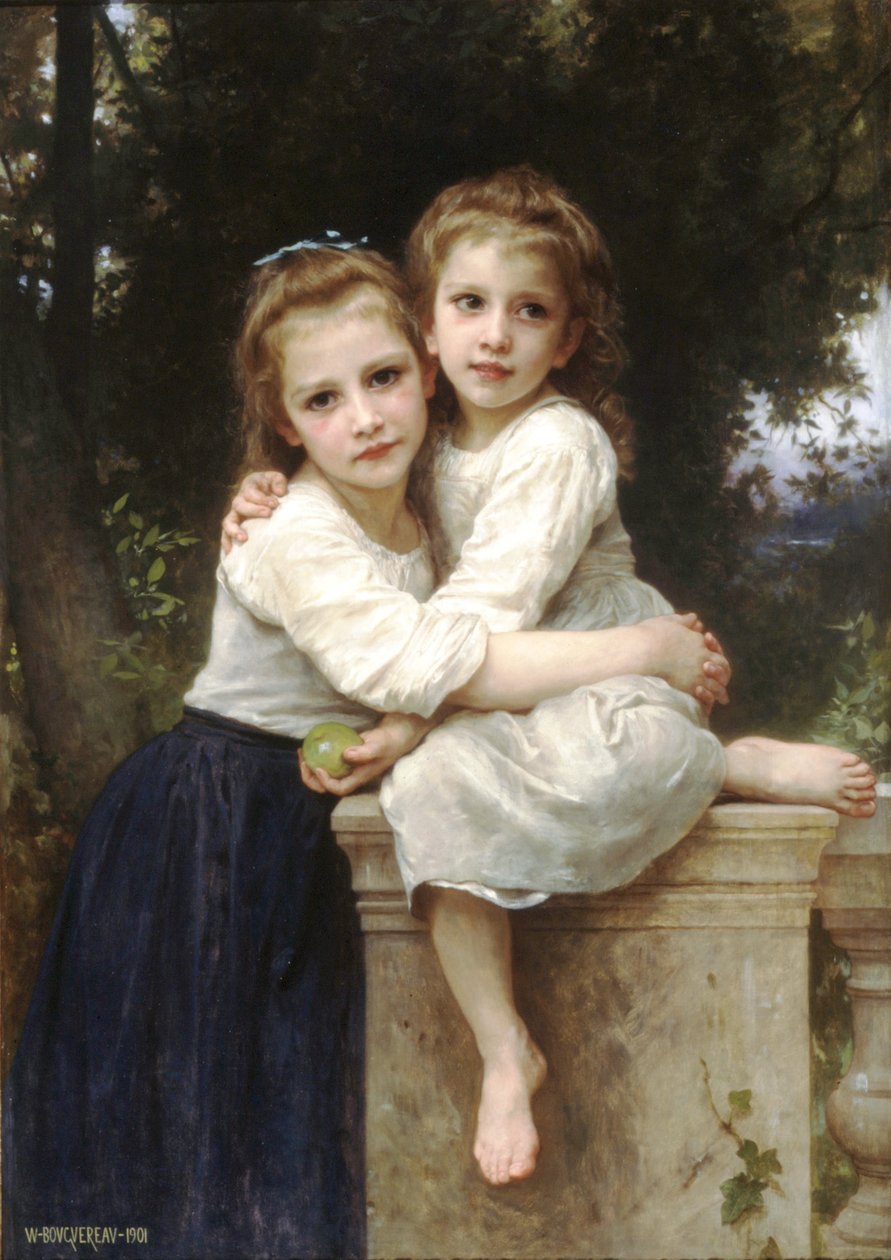 İki kız kardeş by William Adolphe Bouguereau