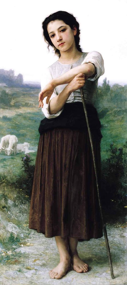 Genç Çoban Ayakta by William Adolphe Bouguereau