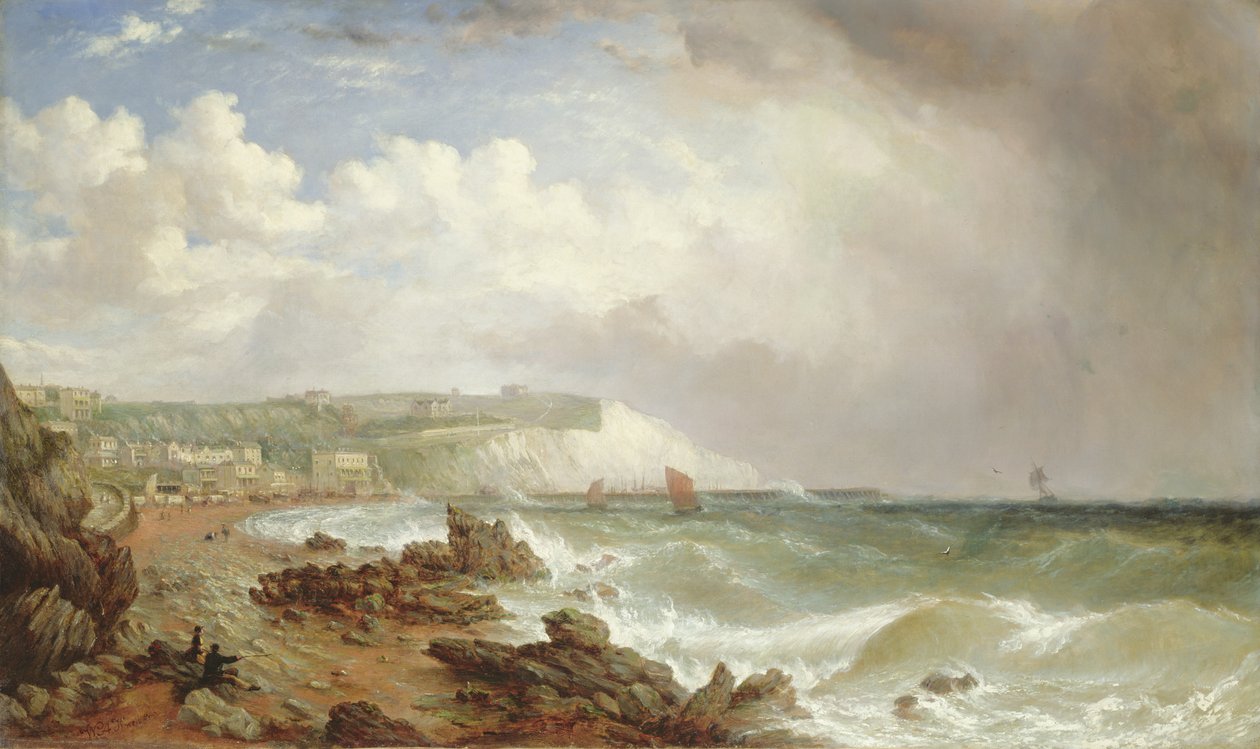 Ventnor, Wight Adası, Sahilden, Yaklaşan Fırtına by William Adolphus Knell