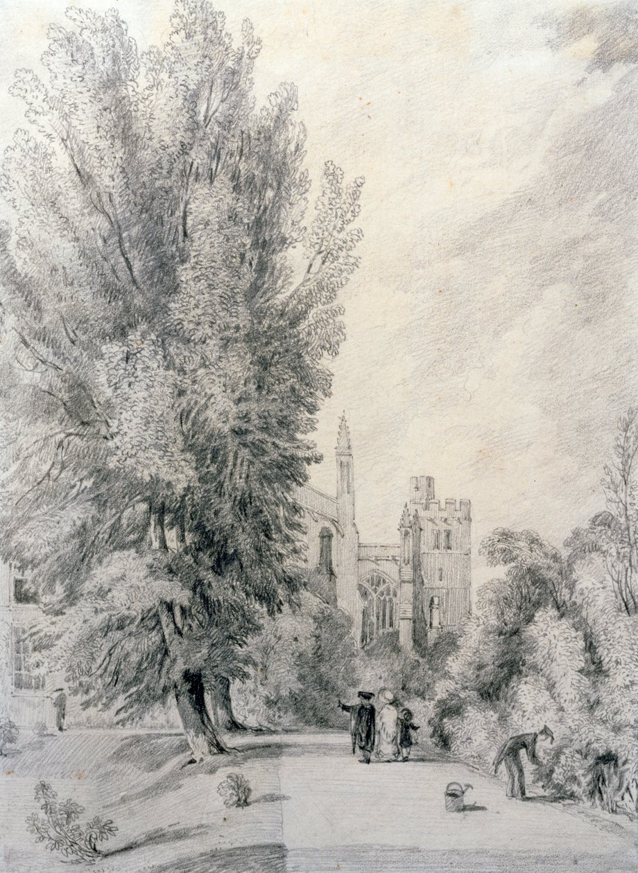 Yeni Kolej Bahçesi, 1821 by William Alfred Delamotte