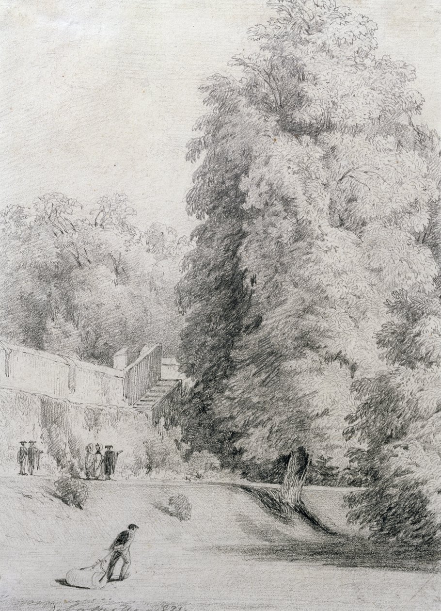 Yeni Kolej Bahçesi, 1821 by William Alfred Delamotte