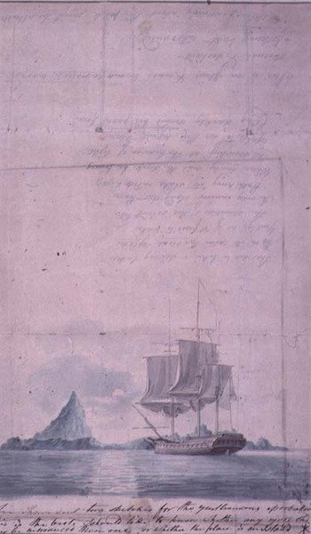 Bir Deniz Manzarası, (eskiz tasarımı, ikisinden biri) by William Anderson