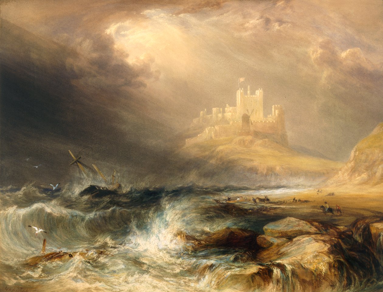 Bamborough Kalesi by William Andrews Nesfield
