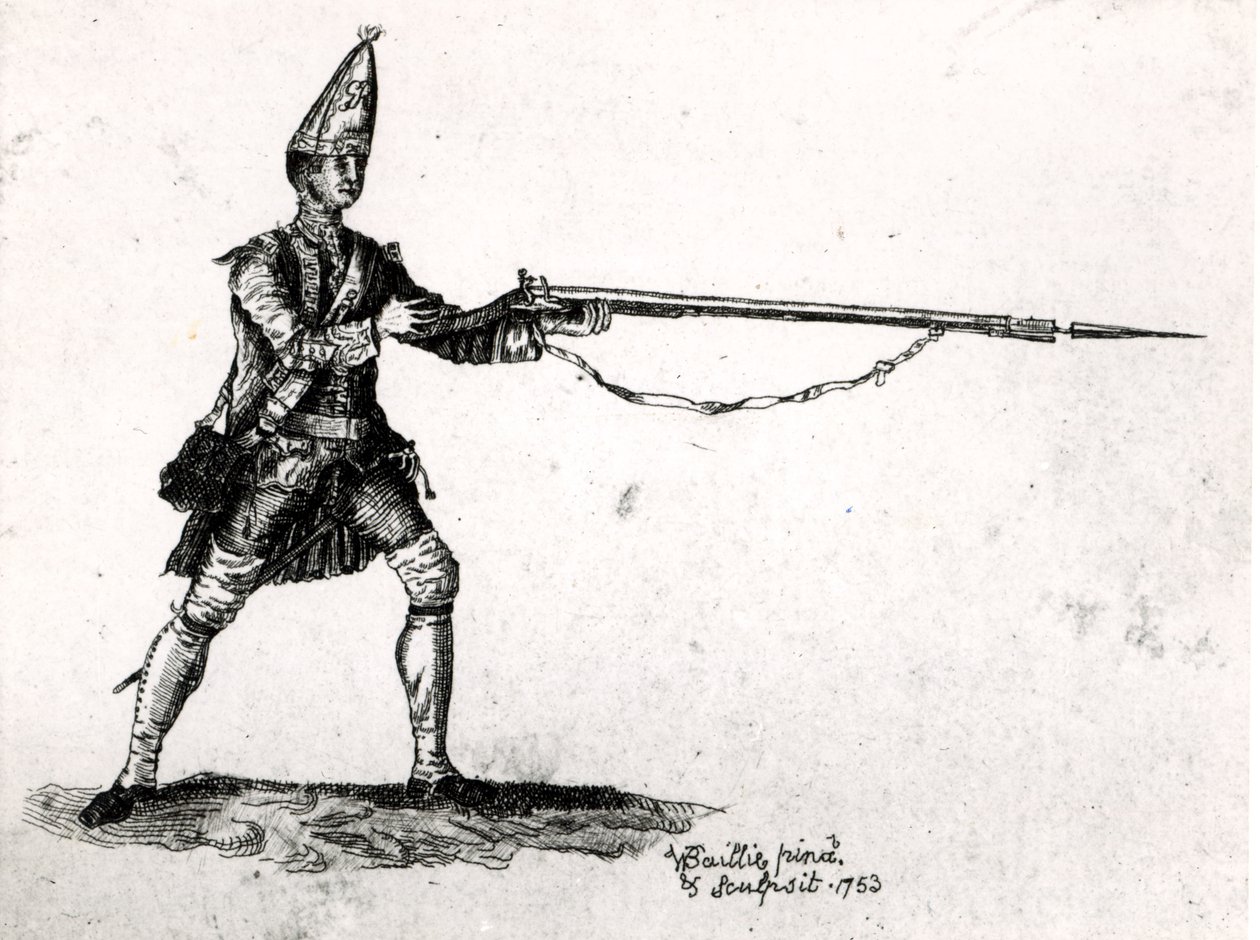 Bir askerin portresi, 1753 by William Baillie
