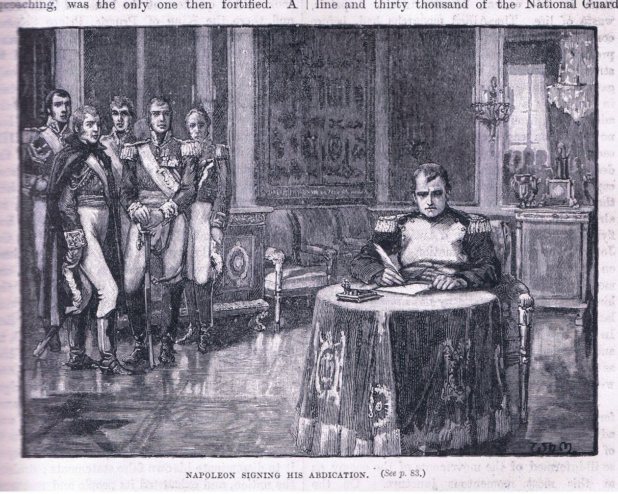 Napolyon tahttan çekilmesini imzaladı by William Barnes Wollen