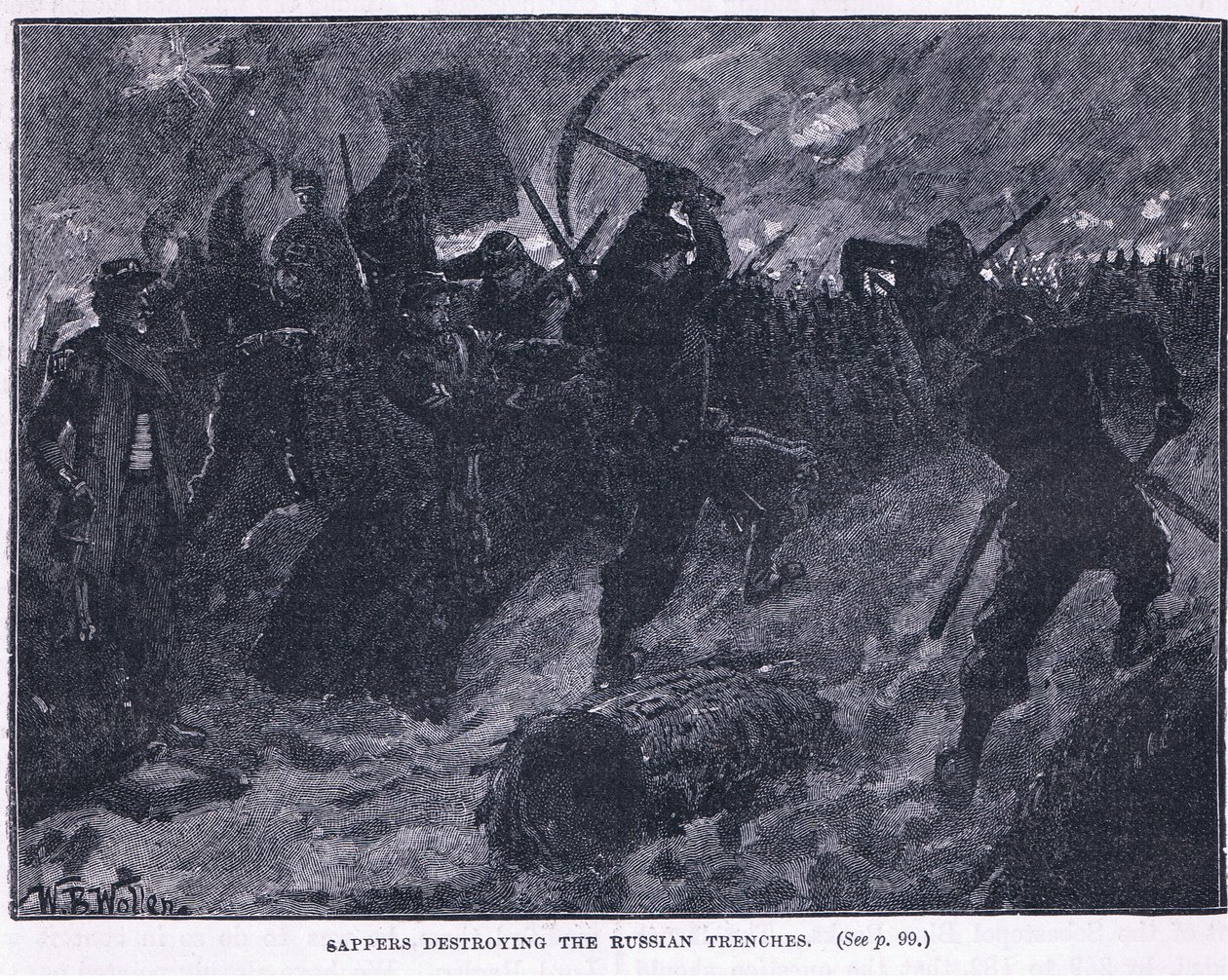 Rus siperlerini yok eden istihkamcılar by William Barnes Wollen