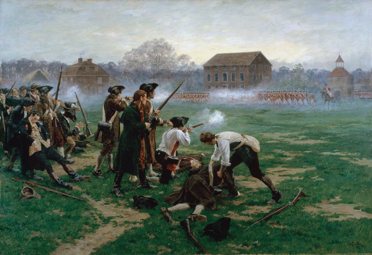 Lexington Savaşı, 19 Nisan 1775, 1910 by William Barnes Wollen