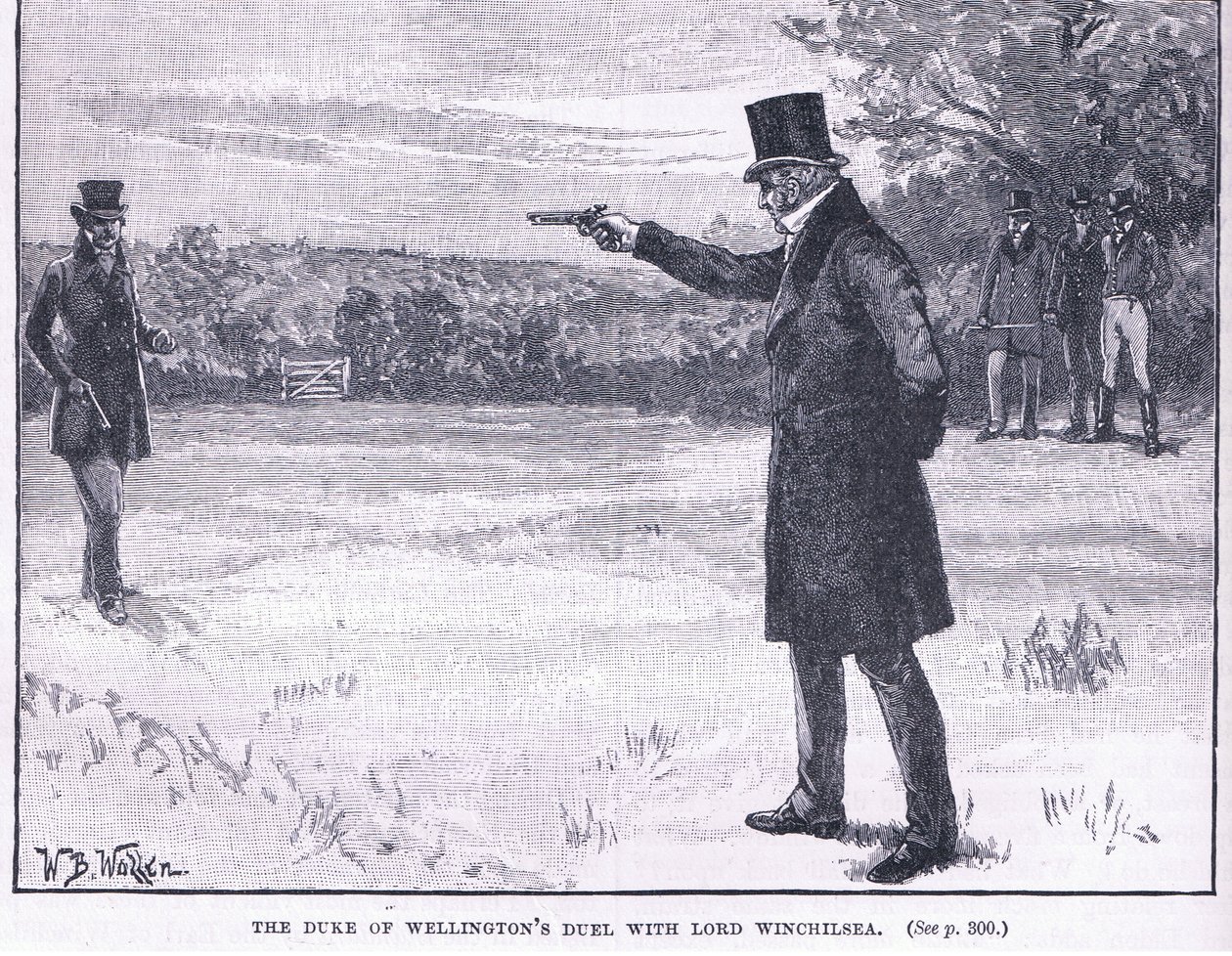 Wellington Dükü'nün Lord Winchilsea ile düellosu 1829 by William Barnes Wollen