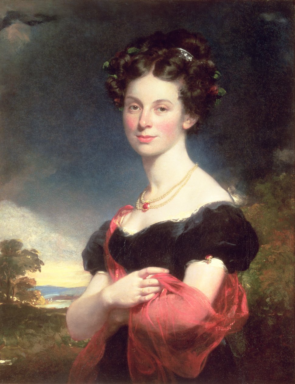 Siyah Elbiseli Bir Bayan Portresi, 1825 by William Beechey