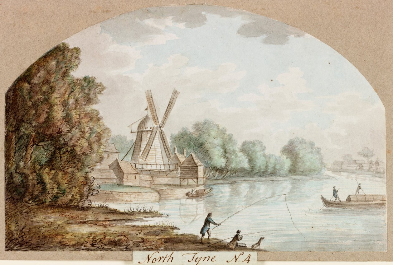North Tyne No. 4 (kağıt üzerine kurşun kalem ve sulu boya) by William Beilby