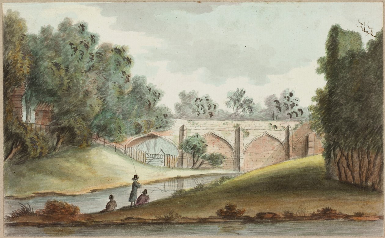 Northumberland View (kağıt üzerine kurşun kalem ve sulu boya) by William Beilby