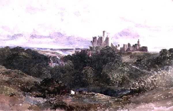 Warkworth Kalesi, Northumberland, 19. yüzyıl by William James Bennett