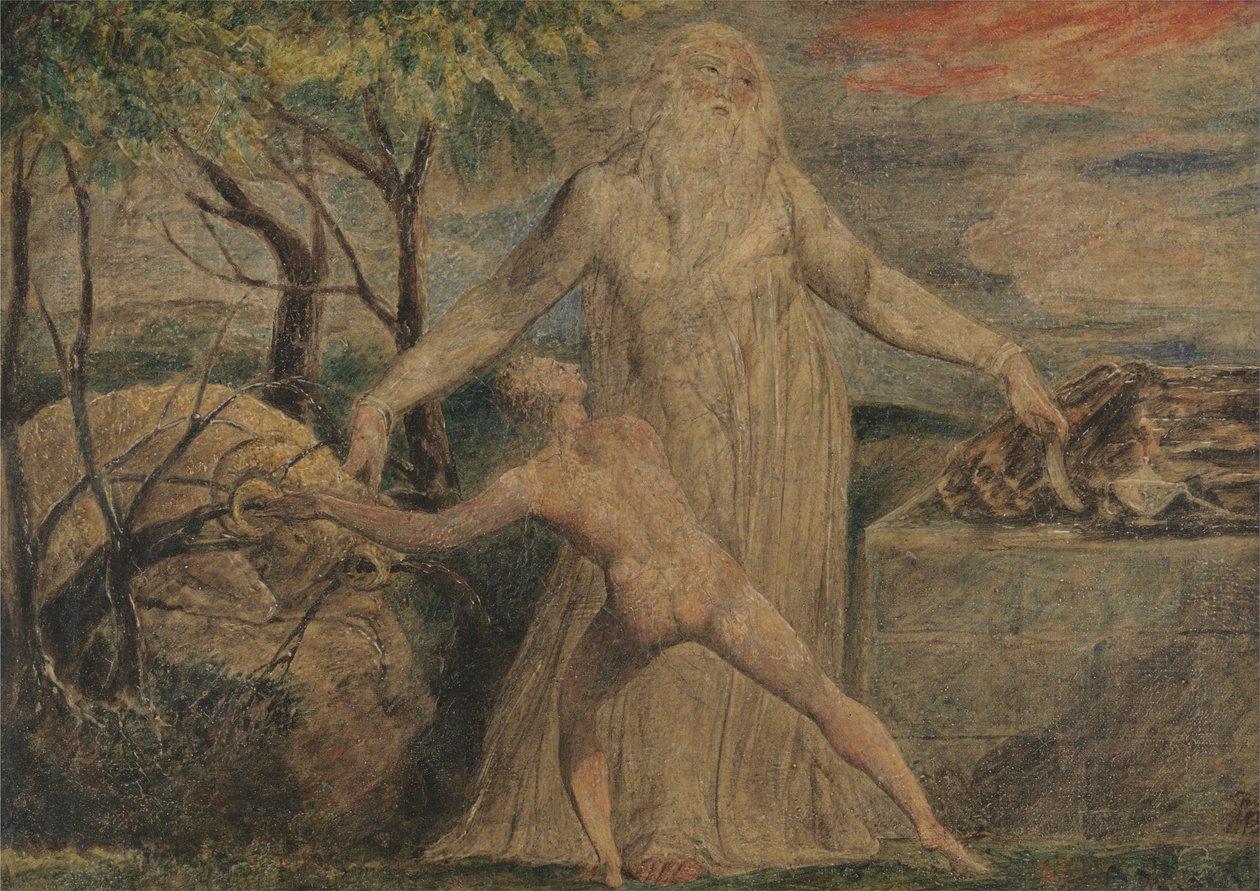 İbrahim ve İshak by William Blake