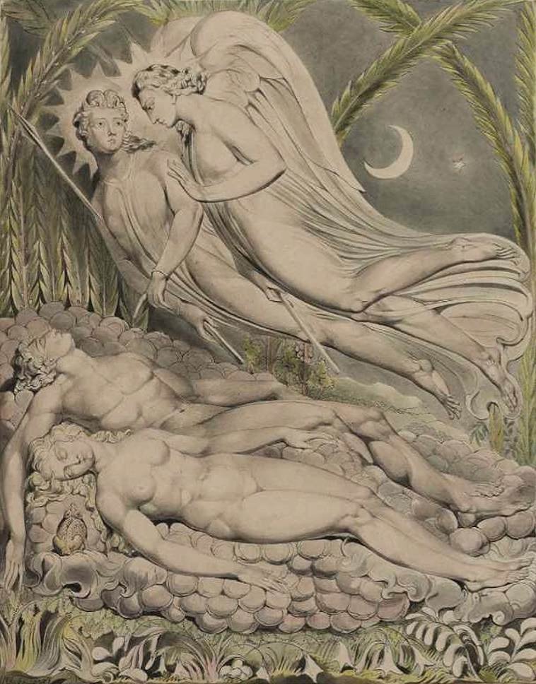Adem ve Havva Uyuyor by William Blake