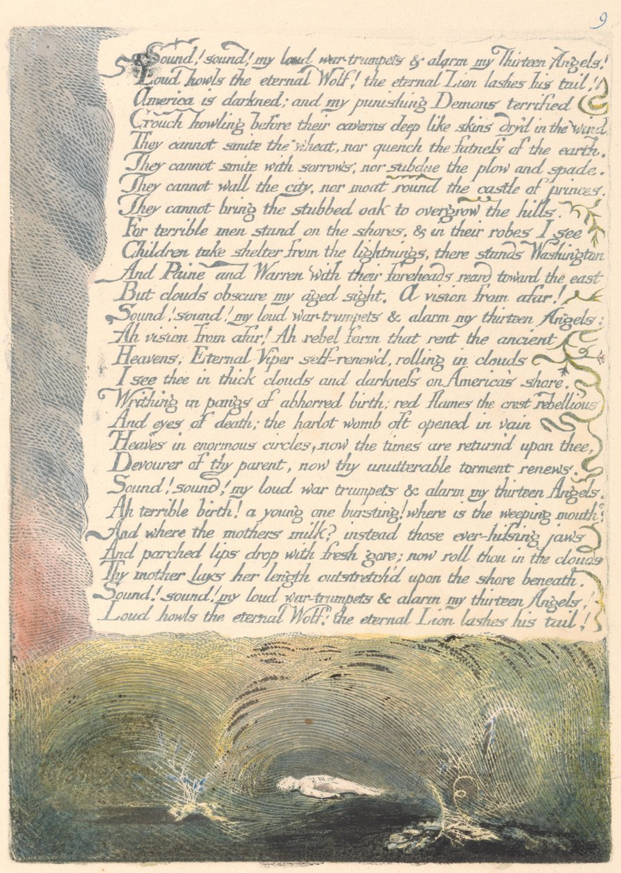 Amerika. Bir Kehanet, Levha 11, by William Blake