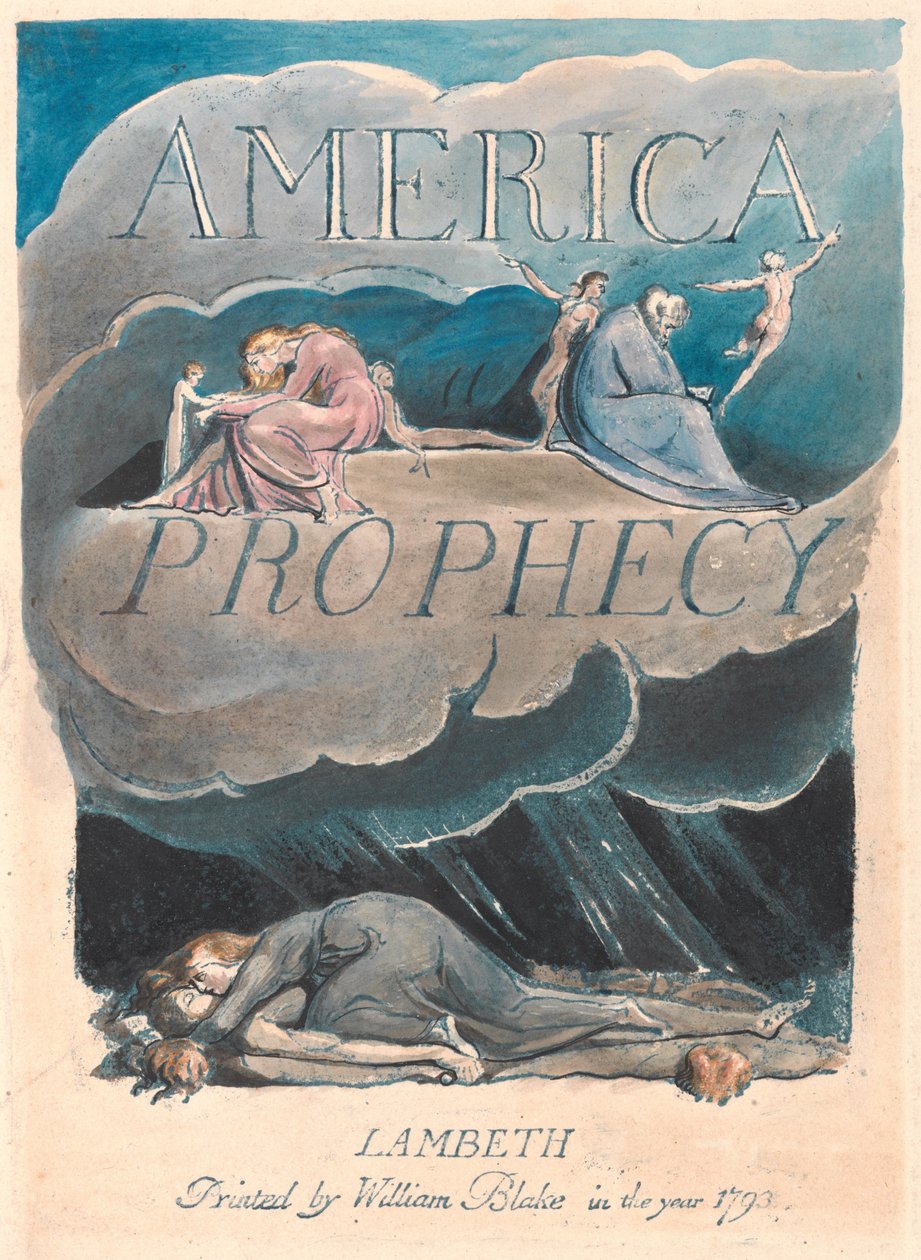 Amerika. Bir Kehanet, Levha 2, Başlık Sayfası by William Blake