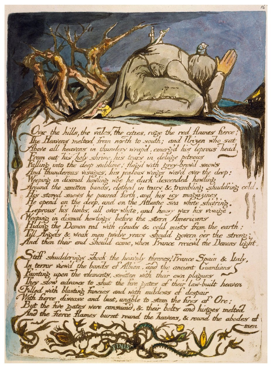 Amerika bir Kehanet bir plakayı kopyalayın 18 by William Blake