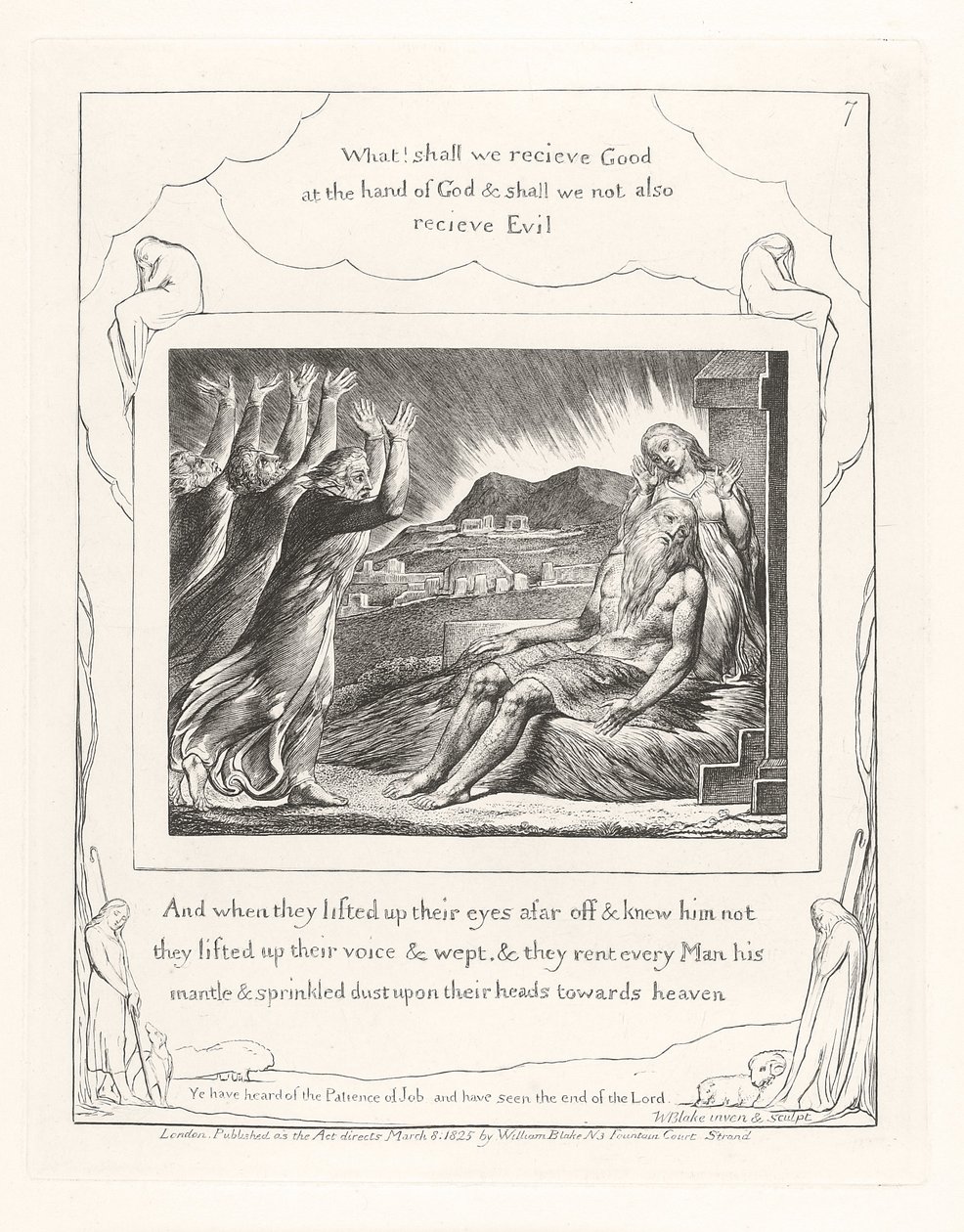 Ve gözlerini uzaklara kaldırdıklarında, 1825 by William Blake