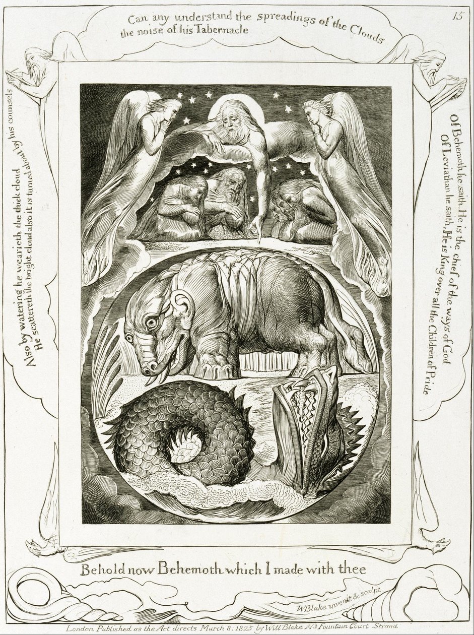 Behemoth ve Leviathan by William Blake
