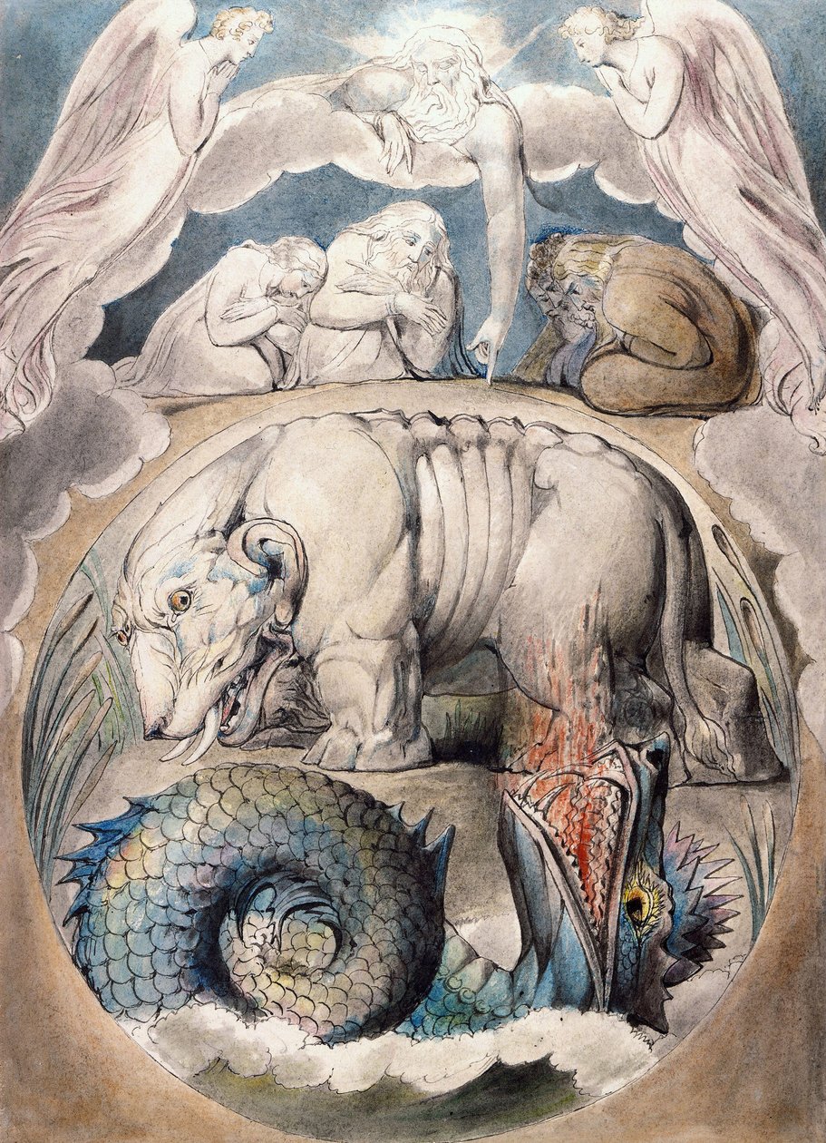 Behemoth ve Leviathan by William Blake