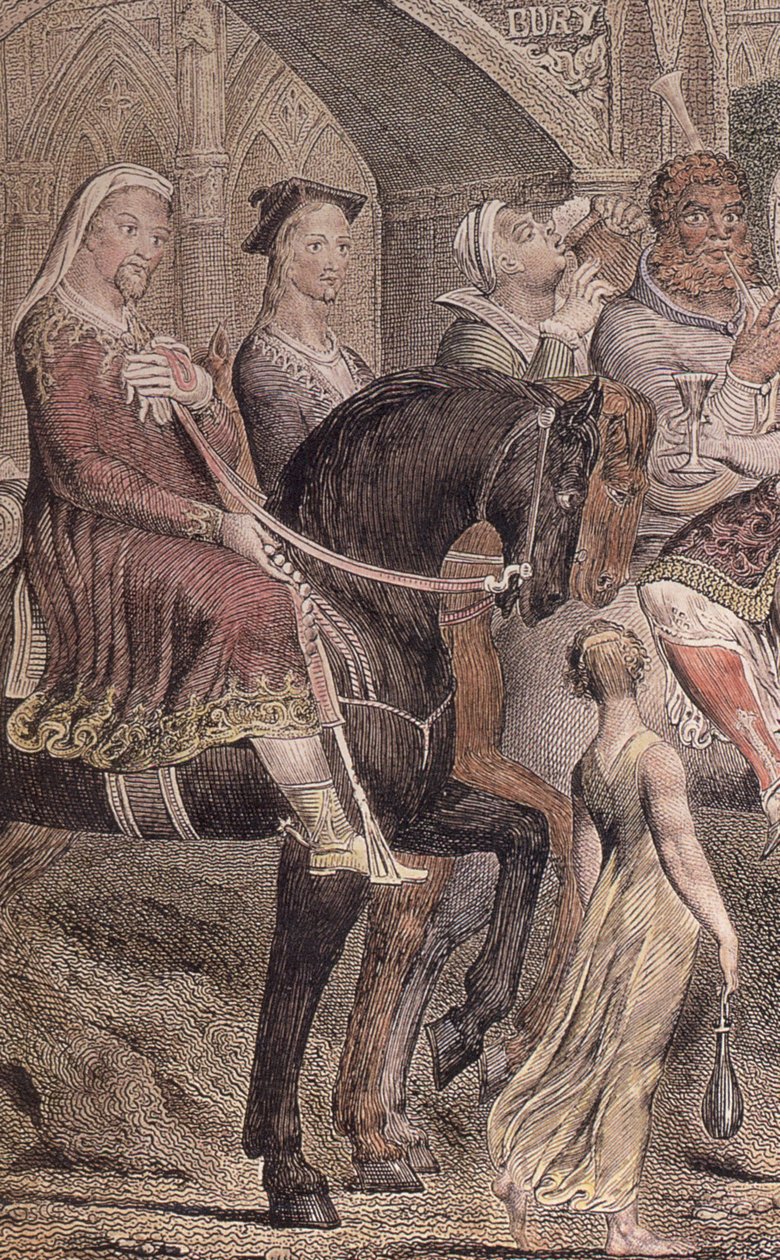 Blake-Cant-pilgrims-detay-b1 Renkli gravür, 2. durum (1810) by William Blake