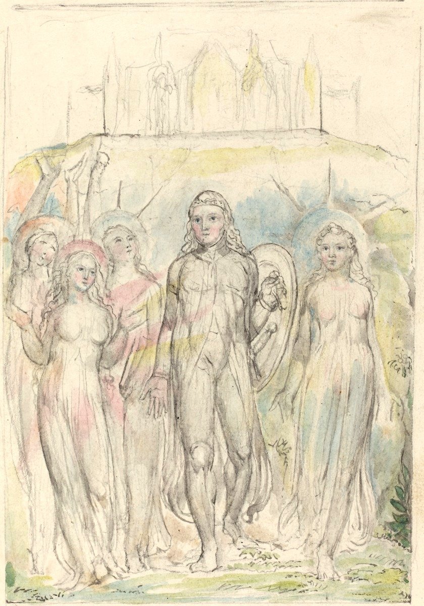İnanç Kalkanı ile Hristiyan by William Blake