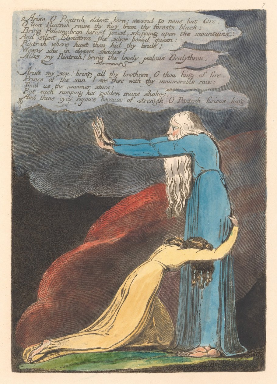 Avrupa. Bir Kehanet, Levha 9, Kalk O Rintrah . . . . (Bentley 11) by William Blake