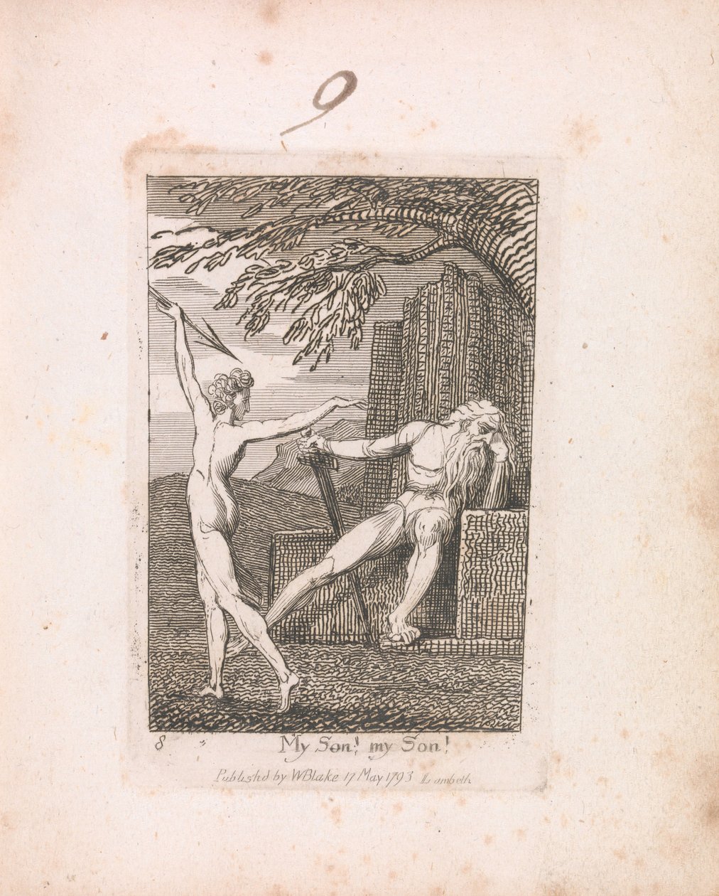 Çocuklar için. Cennetin Kapıları, Levha 10, Oğlum! oğlum! by William Blake