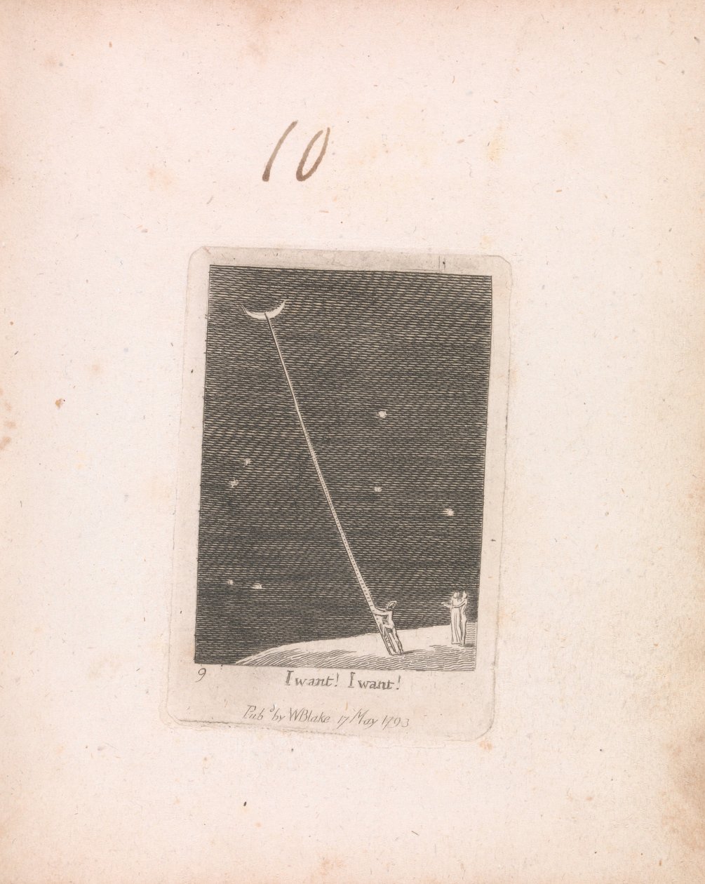 Çocuklar için. Cennetin Kapıları, Levha 11, istiyorum! İstiyorum! by William Blake