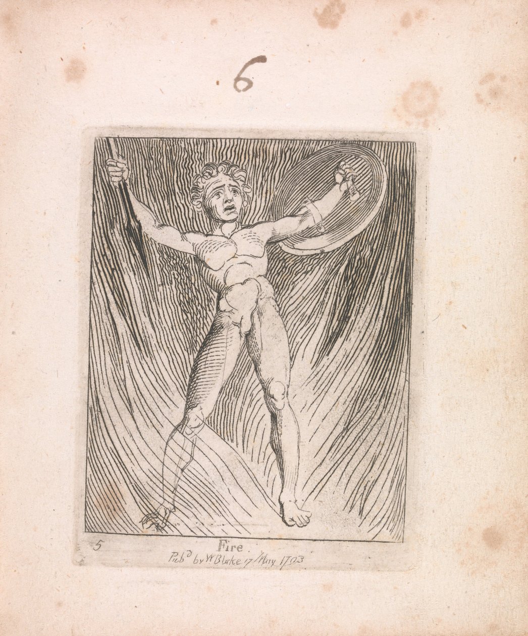 Çocuklar için. Cennetin Kapıları, Levha 7, Ateş by William Blake
