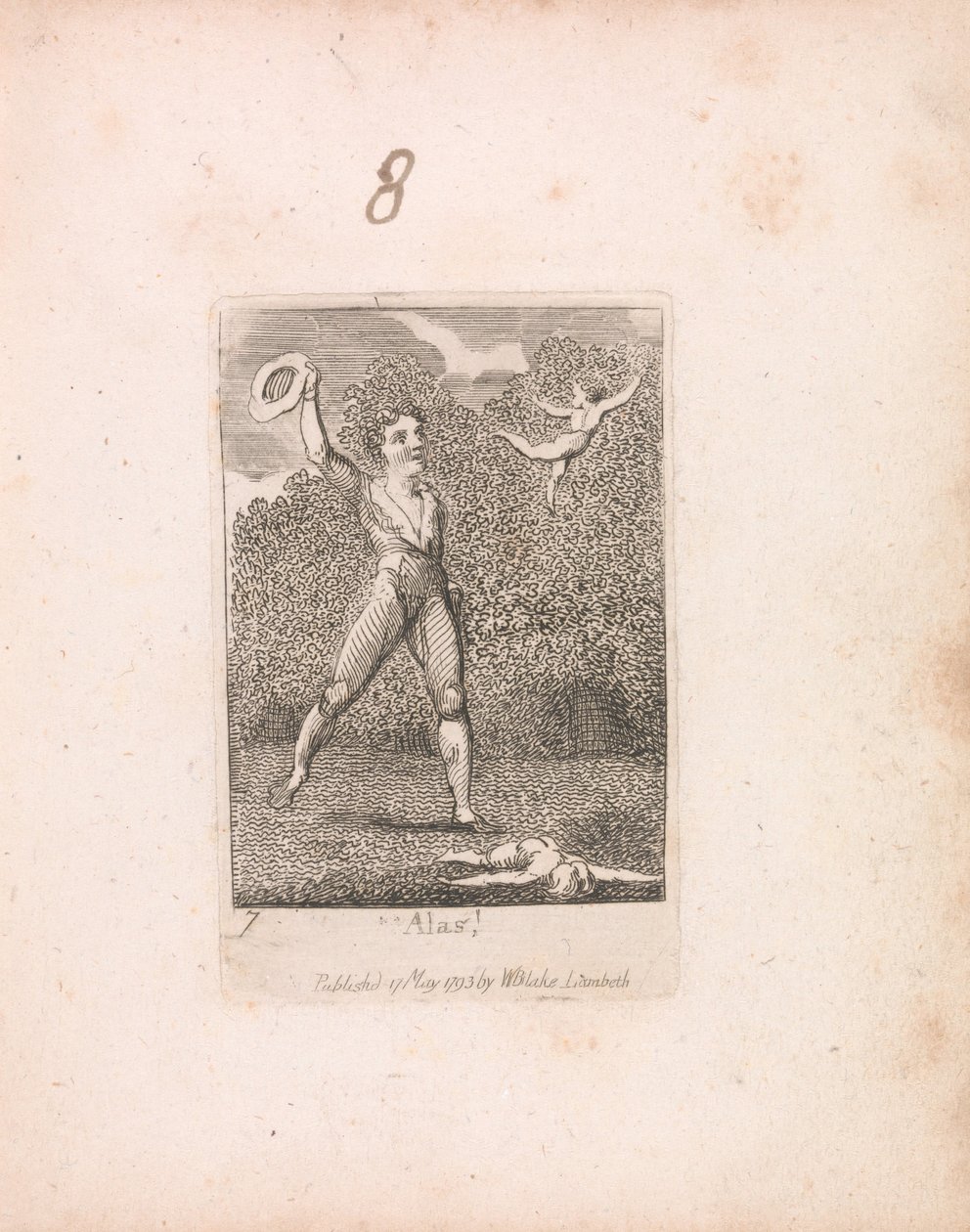 Çocuklar için. Cennetin Kapıları, Plaka 9, Ne yazık ki! by William Blake