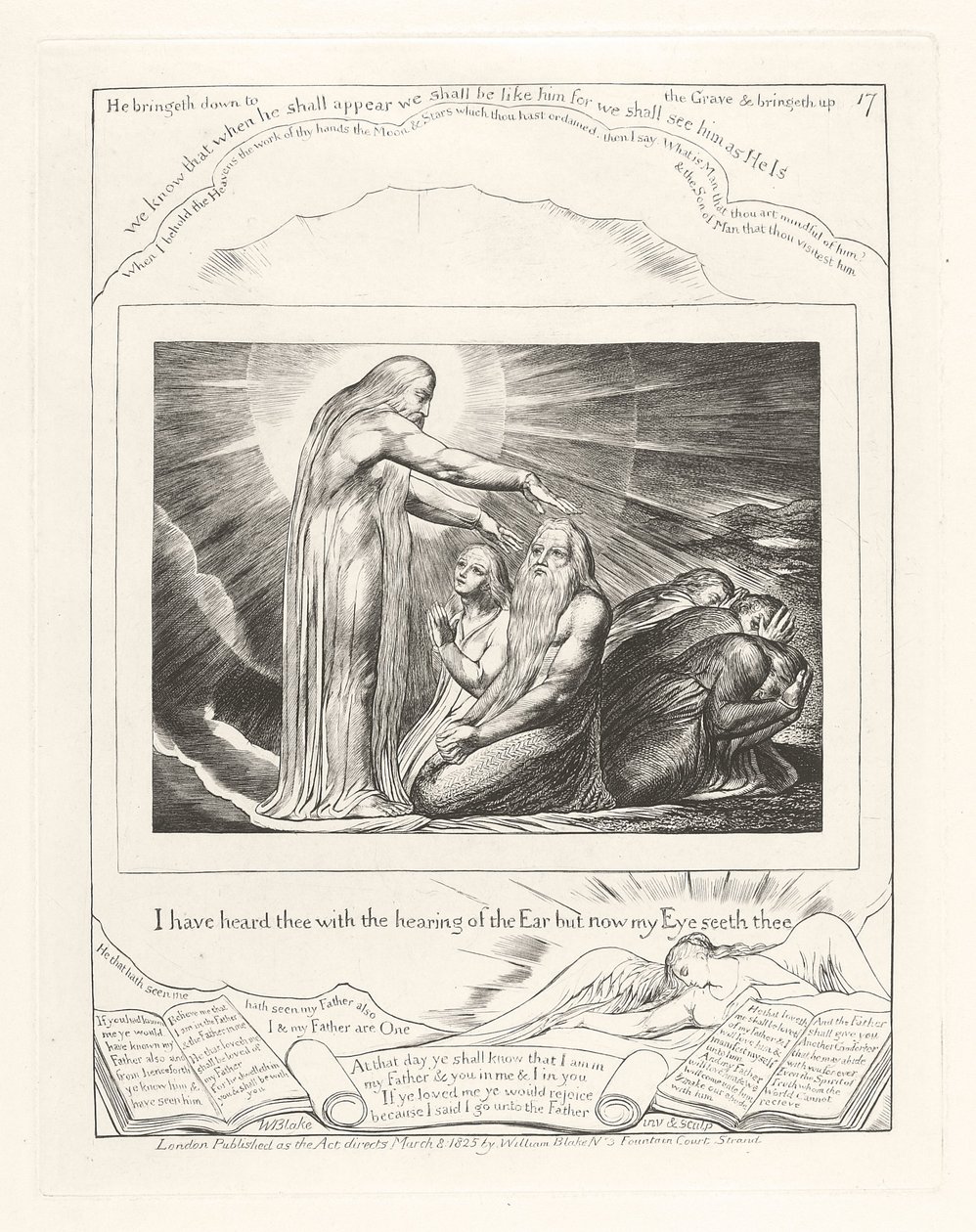 Seni kulakla işittim ama şimdi gözüm seni görüyor, 1825 by William Blake