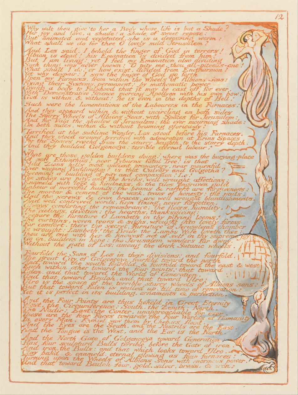 Kudüs, Levha 12, Neden ona vereceksin.... by William Blake