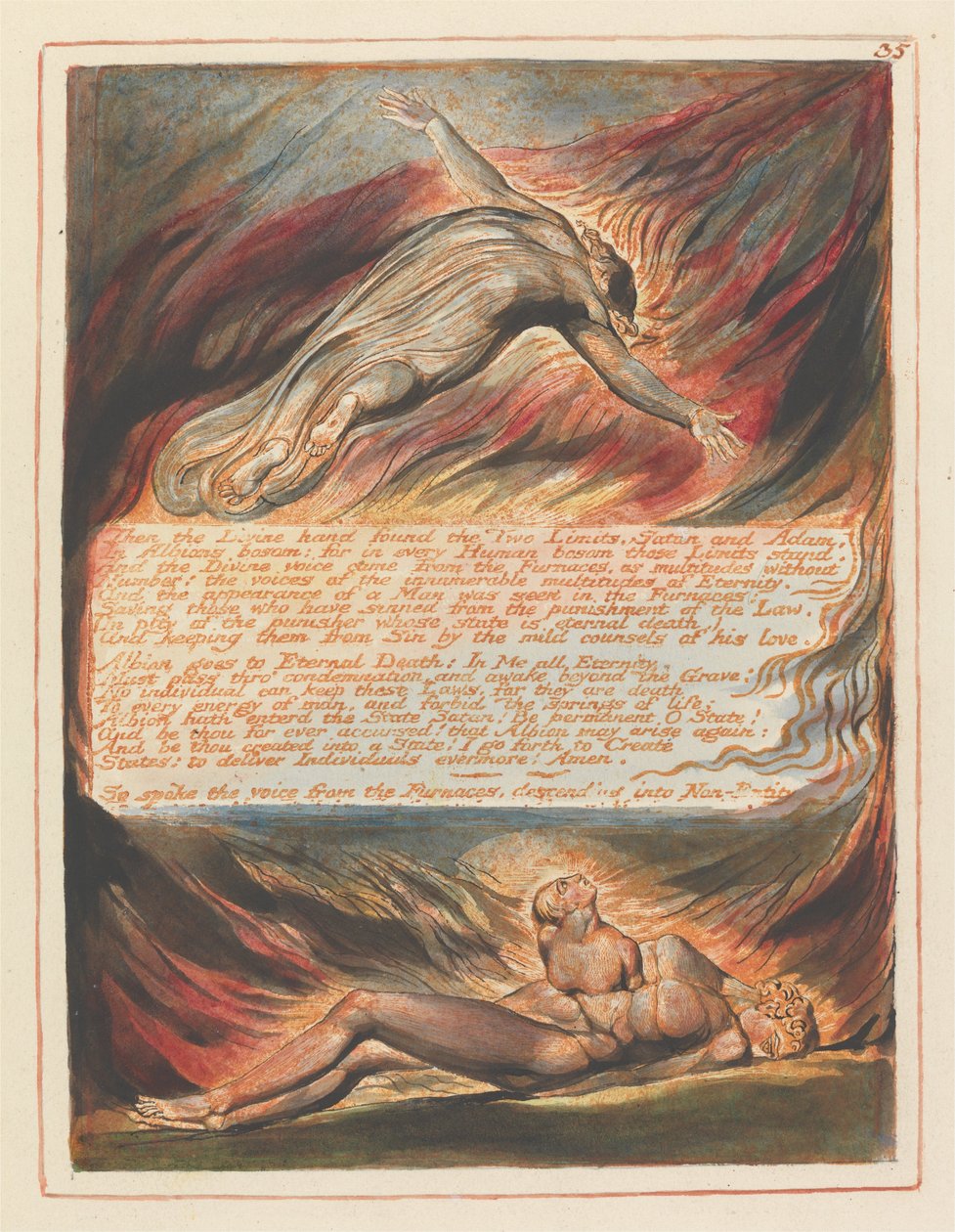 Kudüs, Levha 35, Sonra İlâhi El.... by William Blake