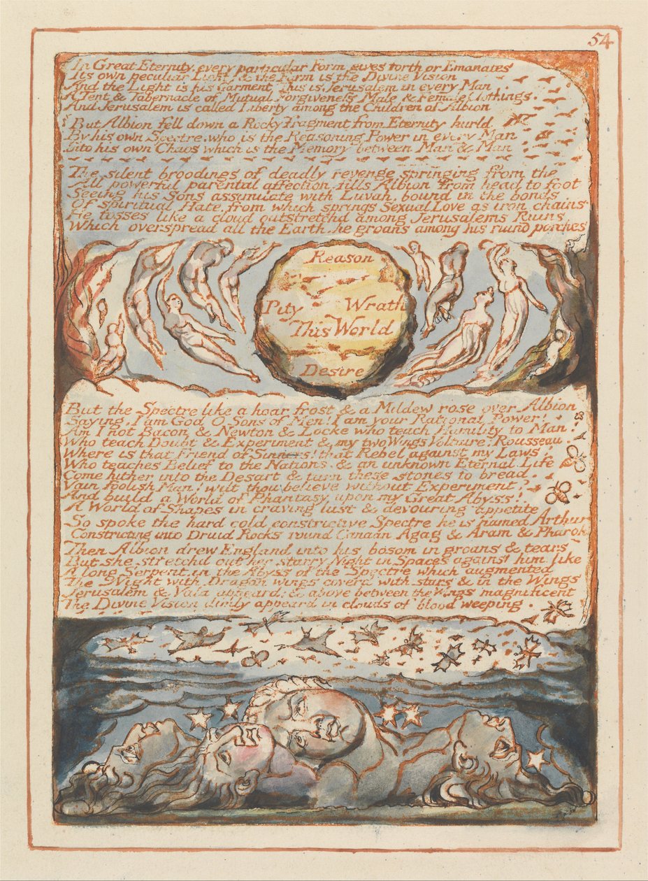Kudüs, Levha 54, Büyük Sonsuzlukta.... by William Blake