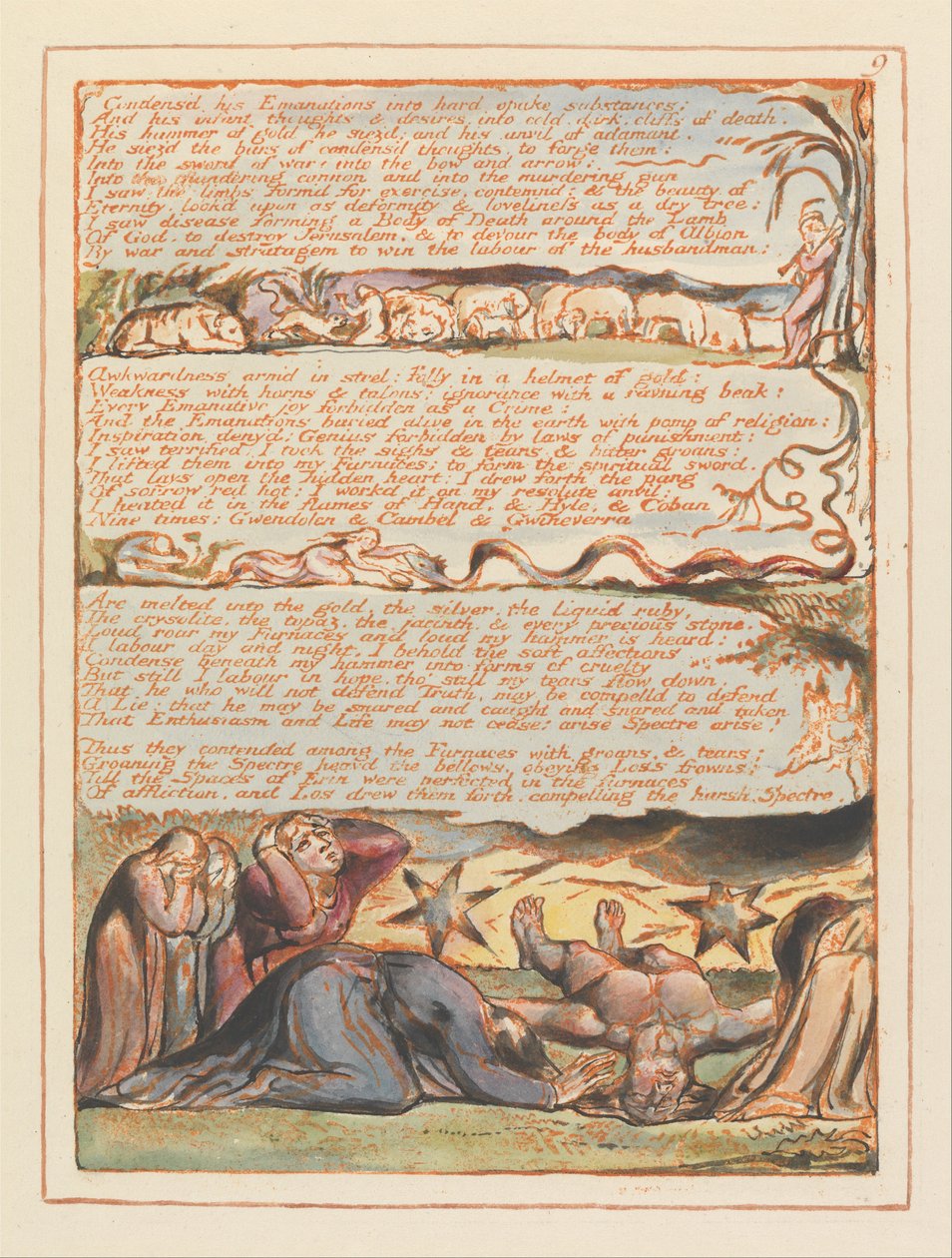 Kudüs, Plaka 9, Yayılımlarını Yoğunlaştırır.... by William Blake