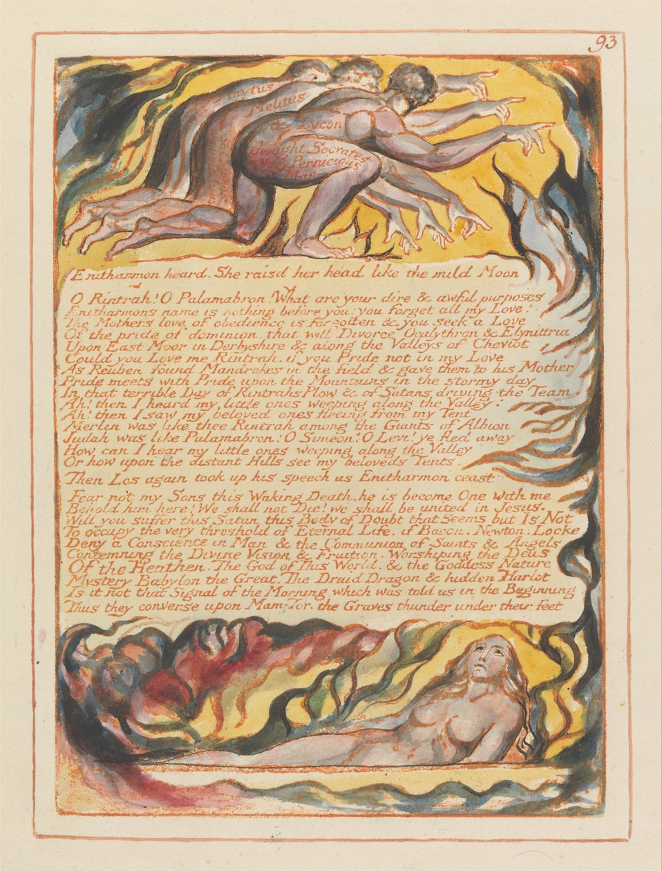 Kudüs, Plaka 93, Enitharmon duydu.... by William Blake