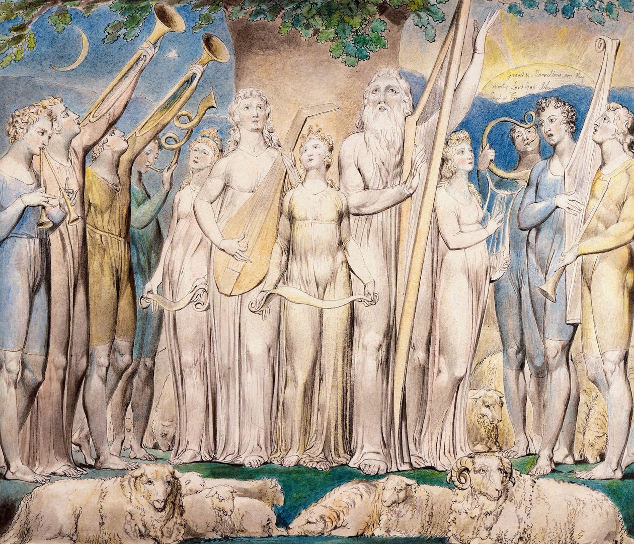 İş ve Ailesi Refahına Döndü by William Blake