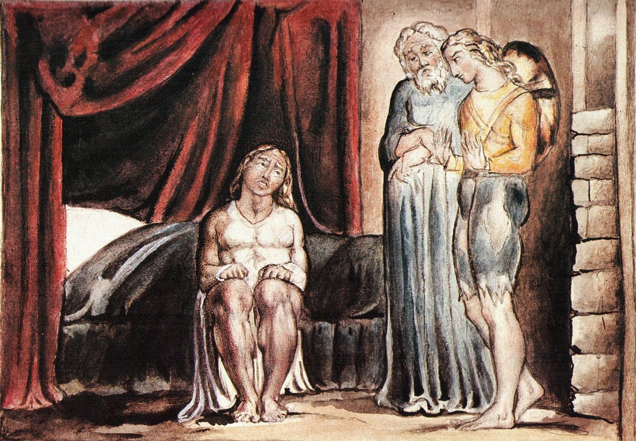 John Bunyan Levha 13 Kıyamet Günü Rüyasını Gören Adam by William Blake