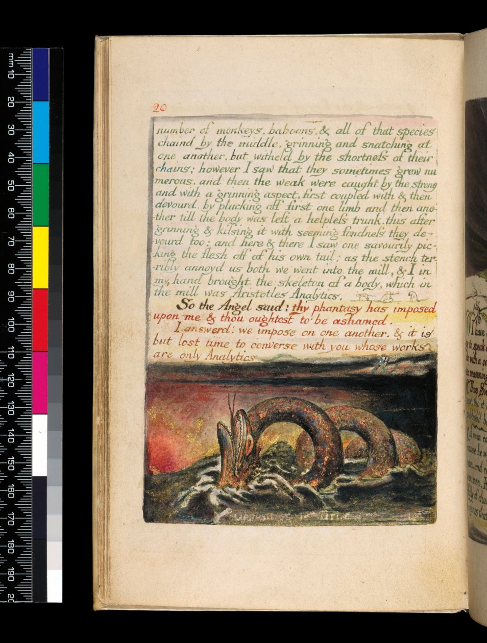 Cennet ve Cehennemin Evliliği (lev.20), c.1790-93 (kabartma ve tuvalette kabartma gravür tamamlandı) by William Blake