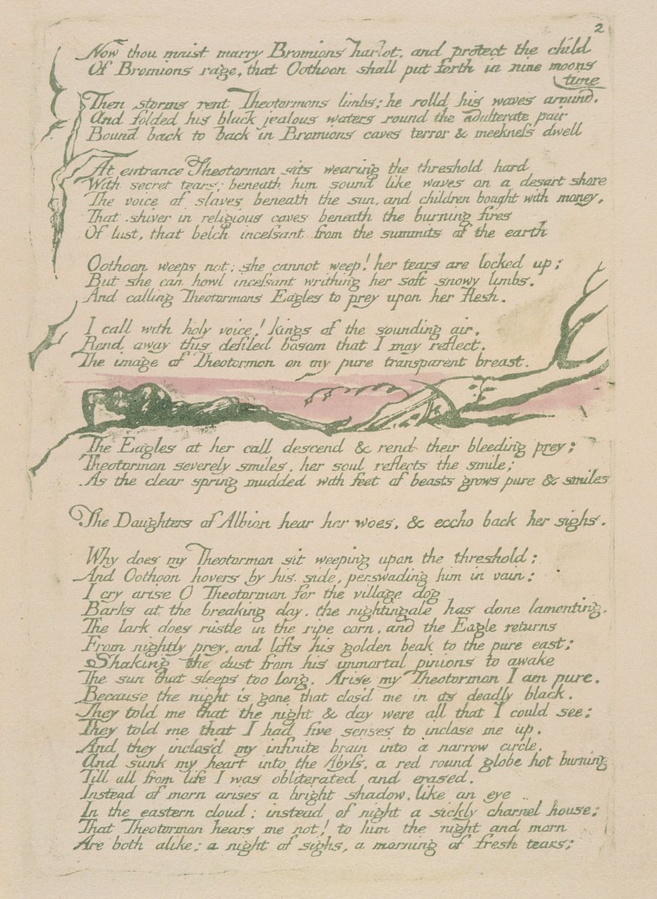 Şimdi evleneceksin, Visions of the Daughters of Albion, 1793