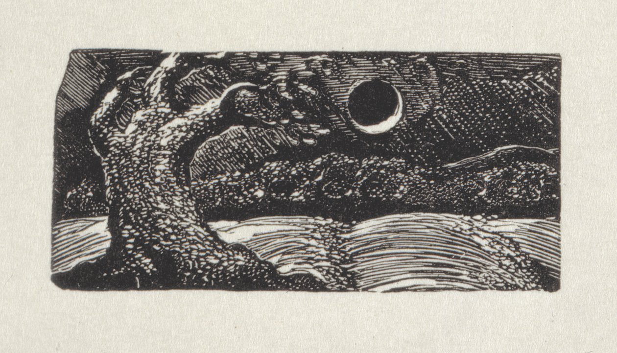 Ya da çalıların geçtiği çiçeklerde esen rüzgarlar, 1821 (ahşap oymacılığı) by William Blake