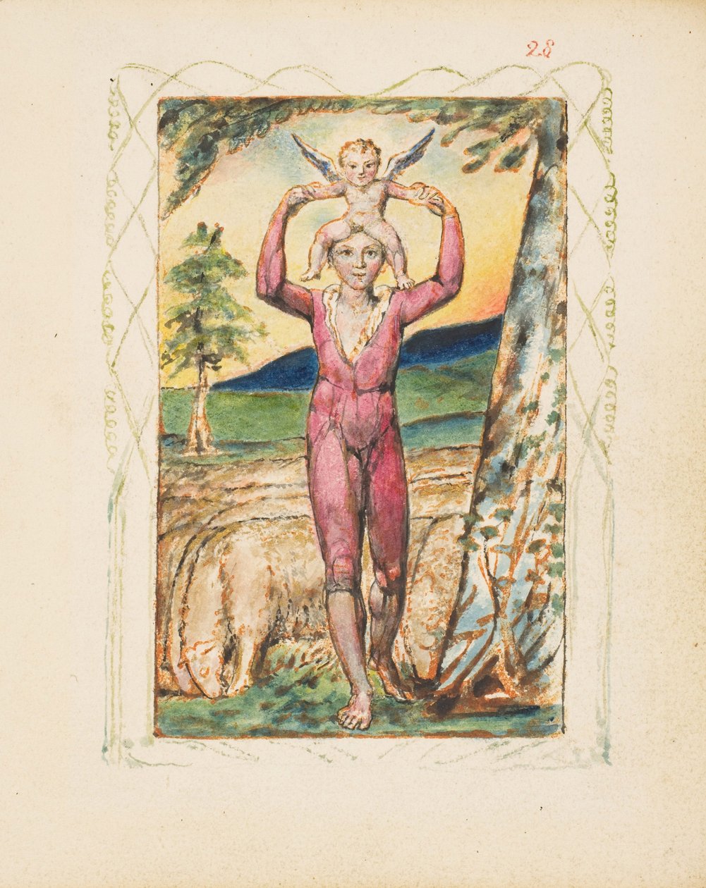 Deneyim Şarkıları: Frontispiece, c.1825 by William Blake