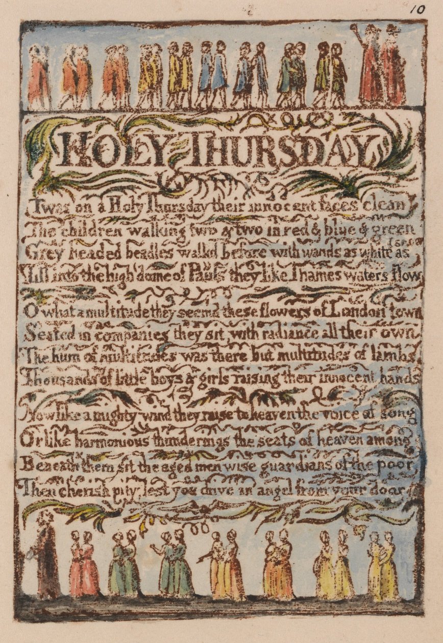 Masumiyet ve Tecrübe Şarkıları, Levha 10, by William Blake