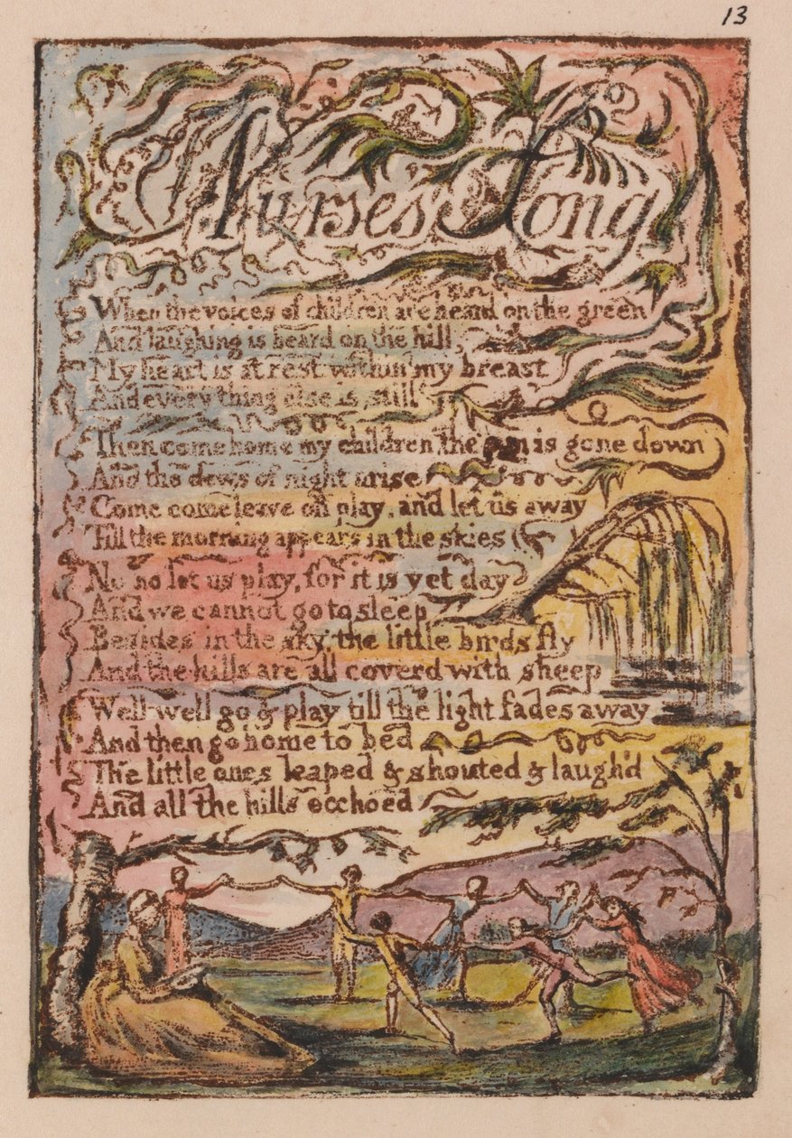 Masumiyet ve Tecrübe Şarkıları, Plaka 13, Hemşireler Şarkısı (Bentley 24) by William Blake